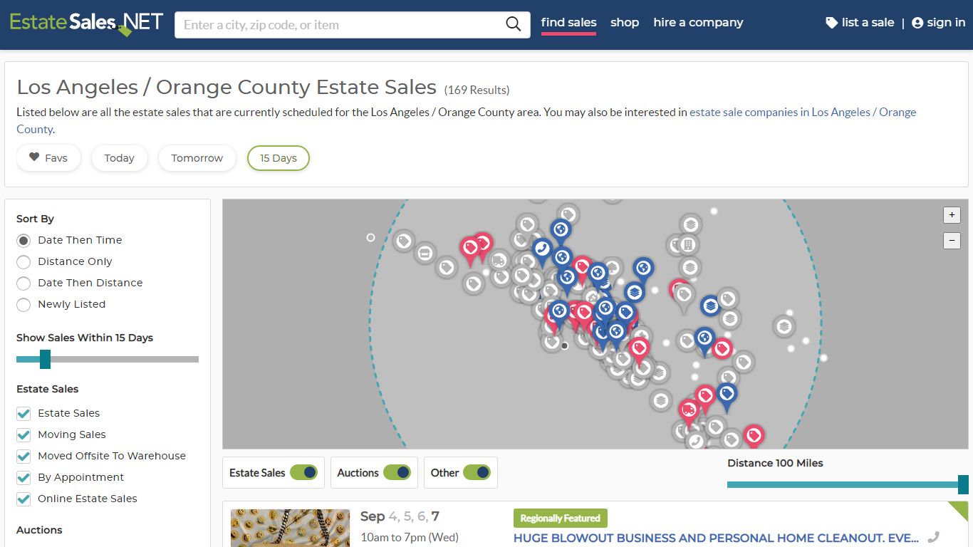 Estate Sales in Los Angeles / Orange County, CA